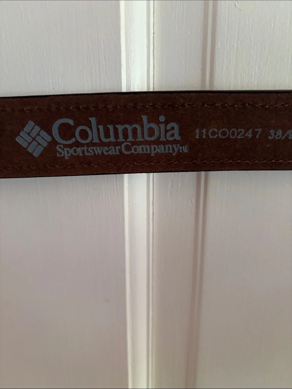 Columbia Sportswear Company Brown Decorative Leather Belt Sz 38/95